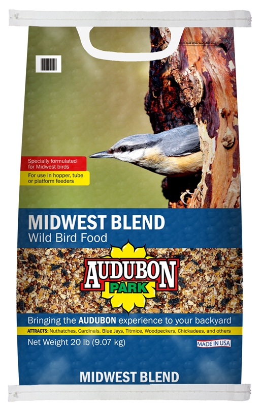 Audubon Park 12376 Wild Bird Food, Midwest Blend, 20 lb
