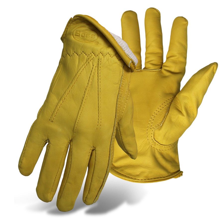 LEATHER DRIVER GLOVES THERMAL
INSULATED GRAIN COWHIDE MED