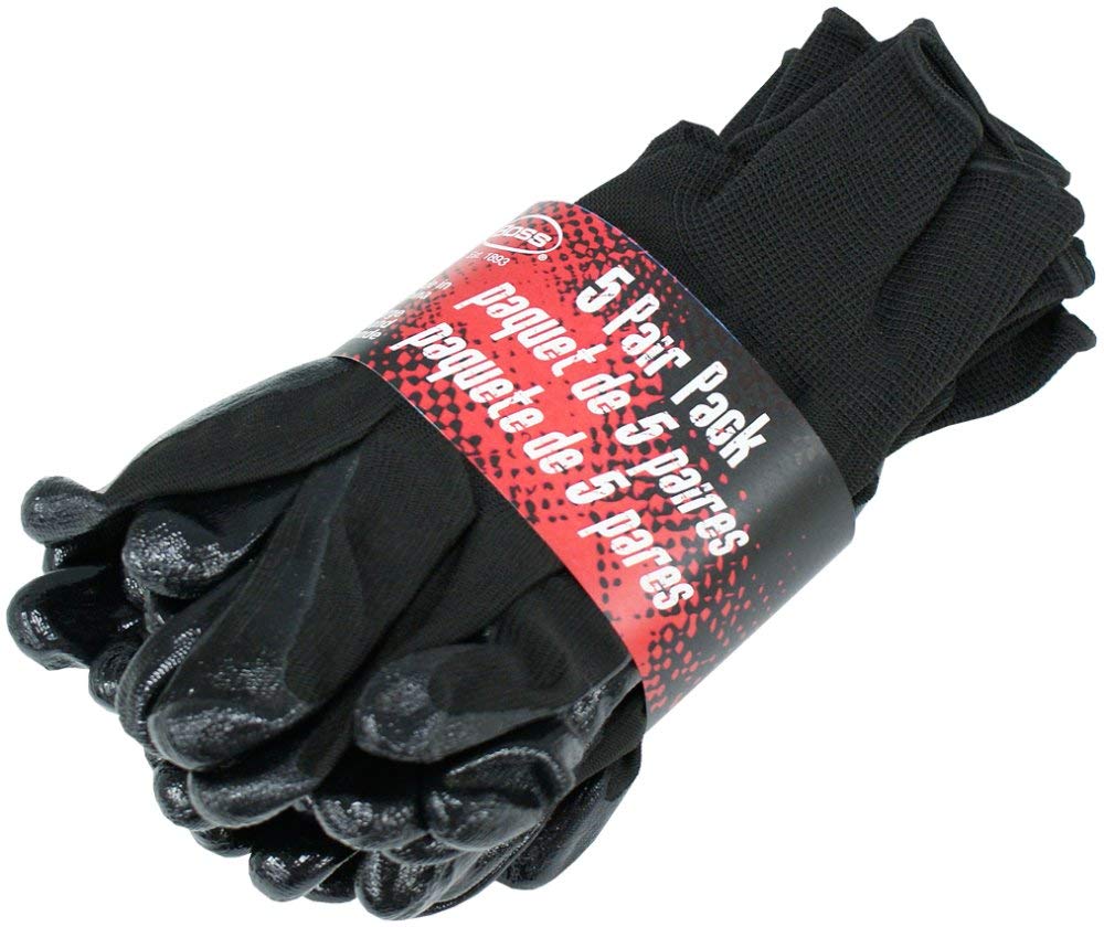 NITRILE PALM Protective Gloves
L Polyester 5PK BLACK