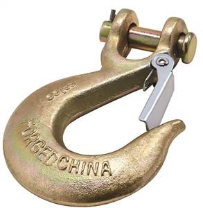 CLEVIS SLIP HOOK W/LATCH 3/8&quot;
GR70 WLL 6600LB 1-5/16&quot;OPENING
1/2&quot; HOLE SPACING