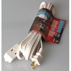 EXTENSION CORD 16/2 15FT WHITE