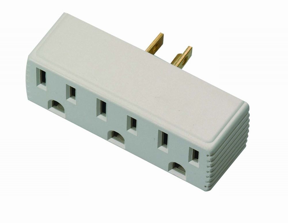 3-WAY OUTLET ADAPTER IVORY 