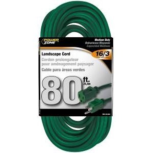 EXTENSION CORD 16/3 X 80&#39; GREEN