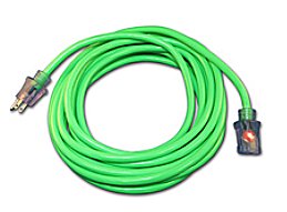 PRO STAR LIGHTED END EXT CORD 12/3 25&#39; GREEN SJTW