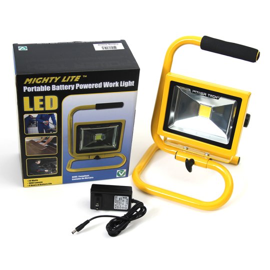 POWER TECH MIGHTY LIGHT 20
WATT RECHARGEABLE LITHIUM ION
LED WORKLIGHT 1800 LUMENS