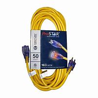 PROSTAR EXT CORD 12/3 50&#39;
YELLOW LIGHTED ENDS