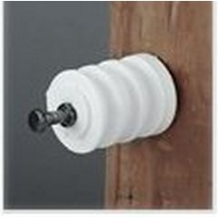 TRIPE-GROOVE INSULATOR W/NAIL WHITE 25PK