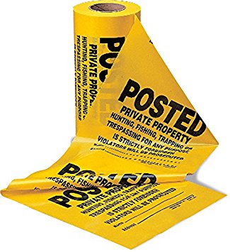 POSTED PRIVATE PROPERTY ROLL SIGNS 100CT TYVEK MATERIAL