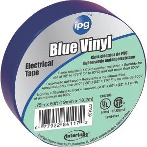 ELECTRICAL TAPE BLUE VINYL 3/4X66&#39;