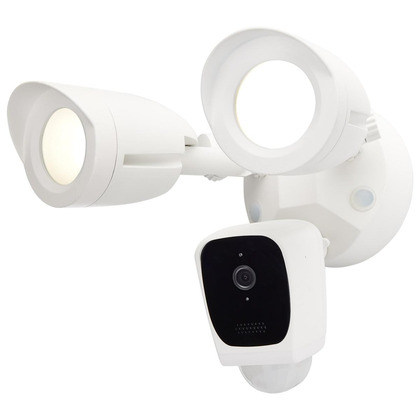 BULLET OUTDOOR SMART SECURITY LIGHT W/CAMERA WHITE