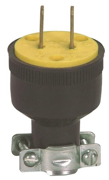 Cooper H-16 Non-Grounded
Straight Blade Round
Electrical Plug, 125 VAC, 15
A, 2 P, 2 W, Black 4181905