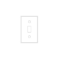 SWITCH PLATE SGL IVORY
2134V