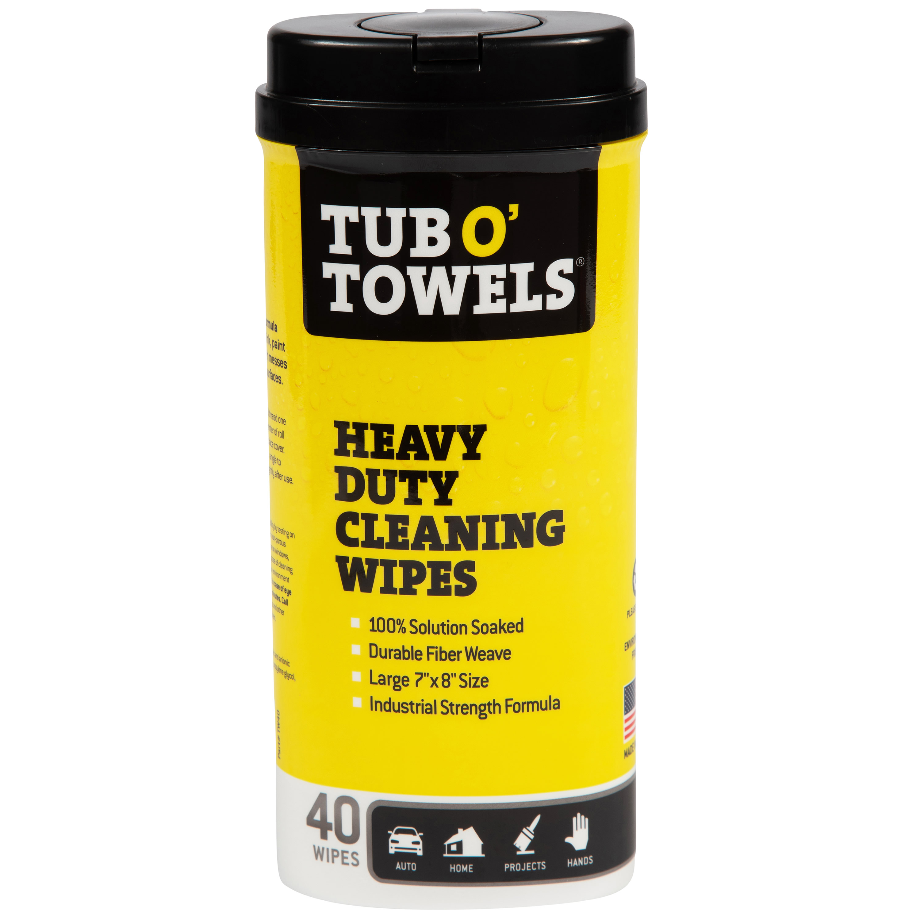 TUB O TOWELS 40CT 7X8 HAND