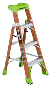 Louisville Cross Step Ladder
300lb Capacity 4-Step 46&quot;H
Open Fiberglass