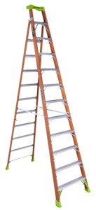 Louisville Cross Step
Ladder 300lb Capacity 12-Step
137&quot;H Open, Fiberglass