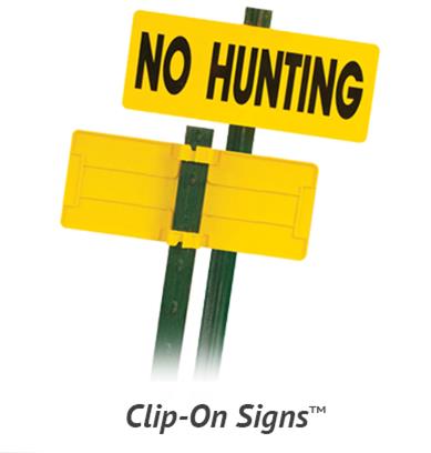 T-POST Sign No Hunting (Blk On Yel)