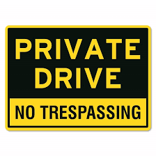T-POST Sign Private Drive No
Trespassing (Blk On Yel)