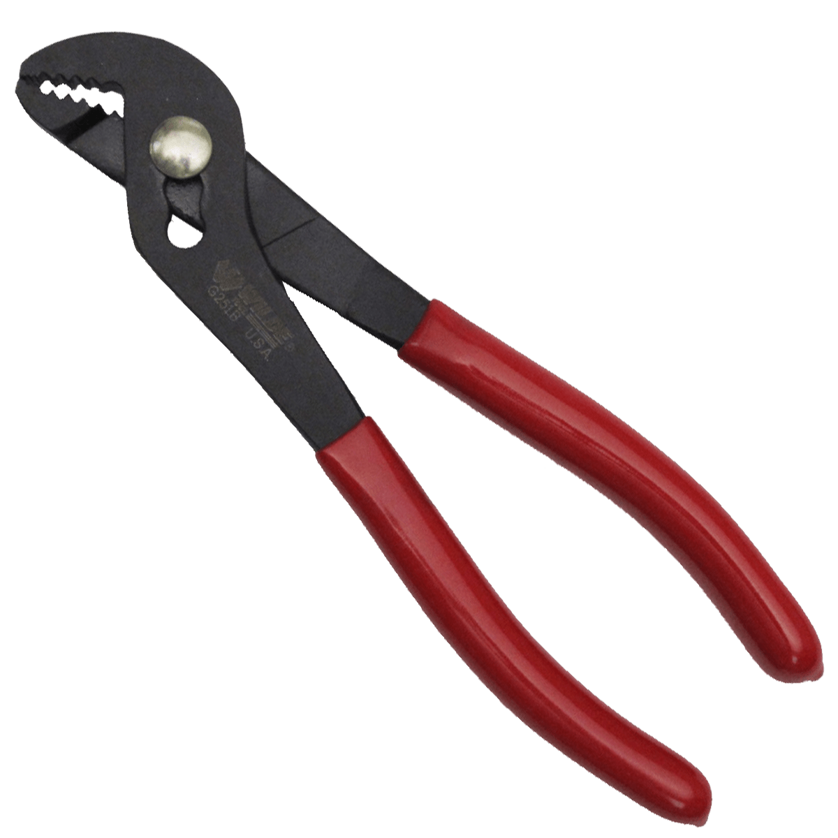 WILDE 6-3/4&quot; ANGLE NOSE SLIP JOINT PLIERS BLK W/RED GRIPS
