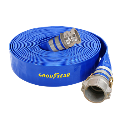 Lay-Flat Water Discharge Hose 2x50 Quick Connect