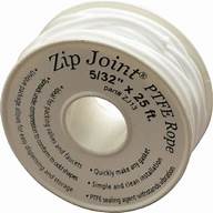 Zip Joint PTFE Rope 5/32X25&#39; GASKET AND PACKING ROPE