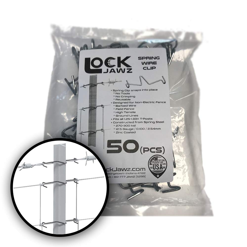 LOCKJAWZ SPRING TPOST CLIP NO TOOLS REQ. 50PK