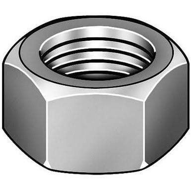 HEX NUT GR2 3/8 NC MF03672 100/PK 